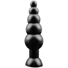 Черная анальная цепочка Large Anal Bead - 18,5 см., фото 