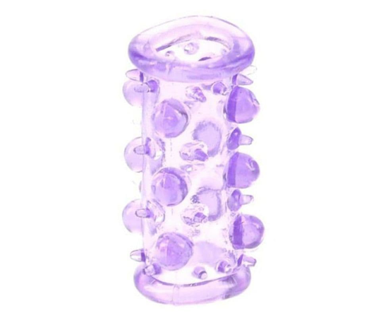 Фиолетовая насадка с шариками и шипами LUST CLUSTER, фото 