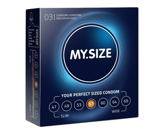 Презервативы MY.SIZE размер 57 - 3 шт., Объем: 3 шт., Цвет: прозрачный, фото 