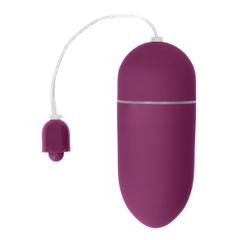 Фиолетовое гладкое виброяйцо Vibrating Egg - 8 см., фото 