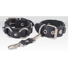 Черные кожаные наручники "Властелин колец", фото 