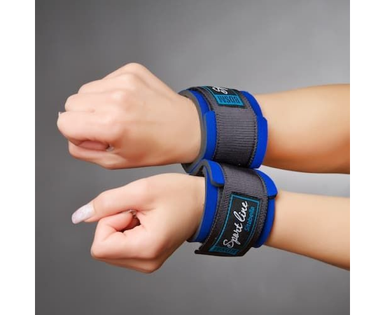 Синие наручники для начинающих с застежками на липучках, фото 