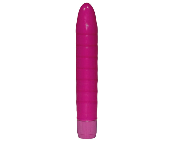Фиолетовый гладкий вибромассажер Soft Wave - 18,5 см., фото 