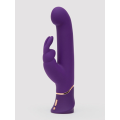 Фиолетовый вибратор Greedy Girl Power Motion Thrusting Rabbit Vibrator - 21,6 см., фото 