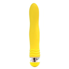 Желтый эргономичный вибратор Sexy Friend - 17,5 см., фото 