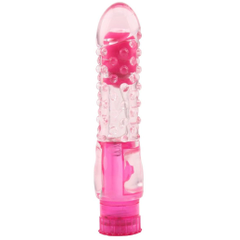 Вибратор Pleaser с шишечками - 16,2 см., Цвет: розовый, фото 
