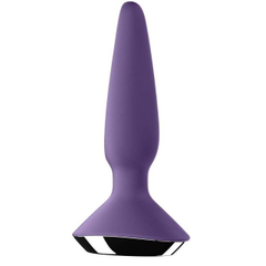 Бирюзовая анальная пробка с вибрацией Satisfyer Plug-ilicious 1 - 13,5 см., Цвет: фиолетовый, фото 