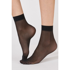 Капроновые носки на комфортной широкой резинке, Цвет: черный, Размер: M-L, фото 
