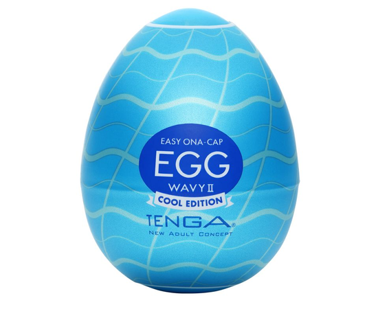 Мастурбатор-яйцо с охлаждающей смазкой EGG Wavy II Cool, фото 