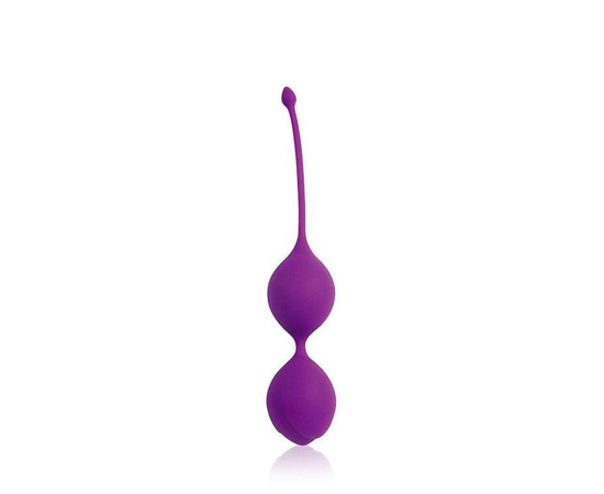 Фиолетовые двойные вагинальные шарики с хвостиком Cosmo, Цвет: фиолетовый, фото 