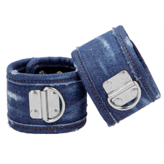 Джинсовые наручники Roughend Denim Style, Цвет: синий, фото 