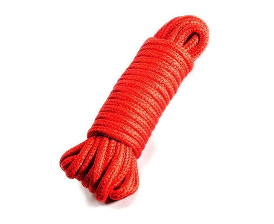 Верёвка для бондажа и декоративной вязки - 10 м., Цвет: красный, фото 
