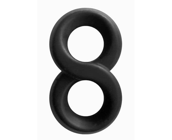 Черное эрекционное кольцо-восьмерка Infinity Ring, фото 