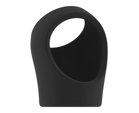 Черное эрекционное кольцо для пениса и мошонки No45 Cockring with Ball Strap, фото 