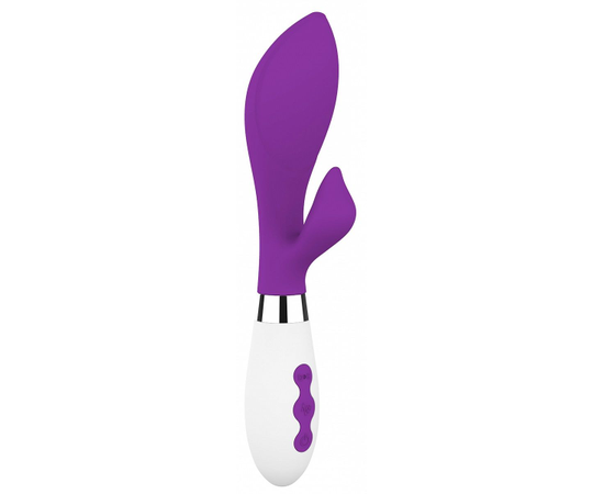 Фиолетовый вибратор-кролик Achelois - 21,8 см., фото 
