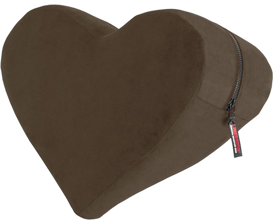 Вельветовая подушка для любви Liberator Retail Heart Wedge, Цвет: кофейный, фото 