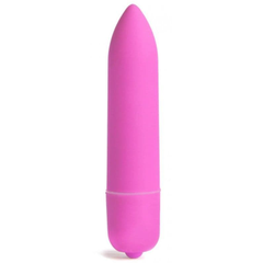 Розовая вибропуля X-Basic Long Bullet-10 speeds - 9 см., фото 