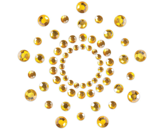 Золотистые наклейки на грудь Mimi Bijoux, Цвет: золотистый, фото 