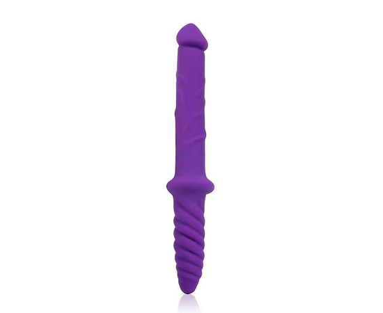 Двусторонний фиолетовый фаллоимитатор Cosmo - 23 см., Цвет: фиолетовый, фото 