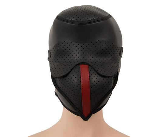 Черная маска-шлем с перфорацией, фото 