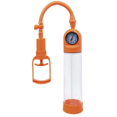 Оранжевая вакуумная помпа A-toys с манометром и прозрачной колбой, фото 