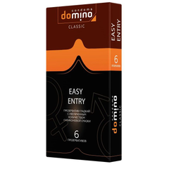 Презервативы с увеличенным количеством смазки DOMINO Easy Entry - 6 шт., фото 