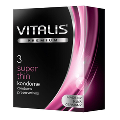 Ультратонкие презервативы VITALIS PREMIUM super thin - 3 шт., Объем: 3 шт., Цвет: прозрачный, фото 