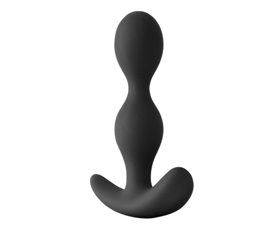 Черная силиконовая анальная пробка-елочка Pillager II - 12,4 см., фото 