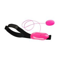 Розовое виброяйцо Play Ball с пультом управления и фиксацией, Цвет: розовый, фото 