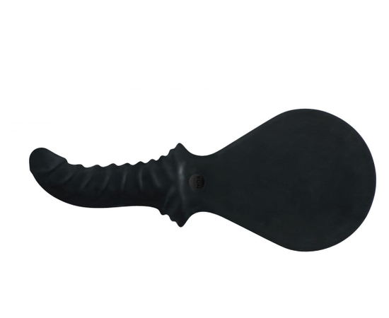 Чёрный силиконовый пэддл BÜCK DICH с рукоятью-фаллосом для стимуляции точки G или простаты, фото 