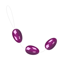 Фиолетовые анальные шарики на связке, фото 