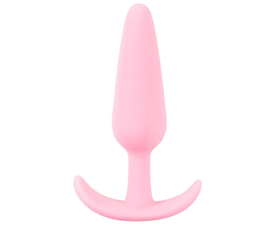 Розовая анальная втулка Mini Butt Plug - 8,4 см., фото 
