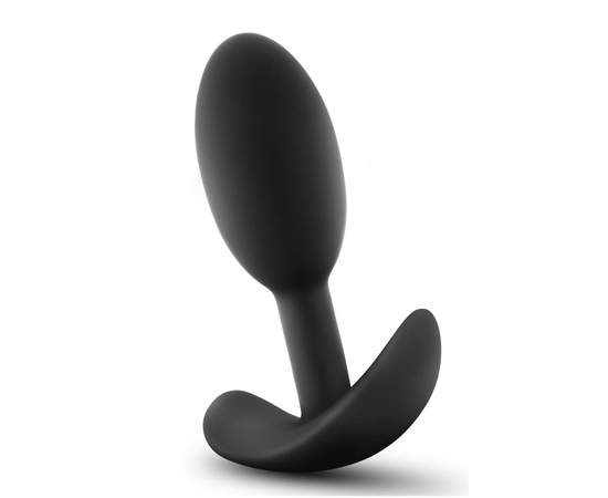 Черный анальный стимулятор Vibra Slim Plug Small - 8,8 см., фото 