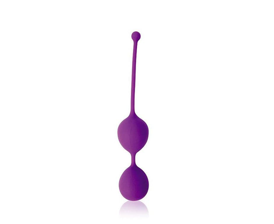 Фиолетовые двойные вагинальные шарики Cosmo с хвостиком для извлечения, Цвет: фиолетовый, фото 