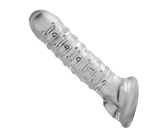 Утолщающая ребристая насадка на пенис, фото 