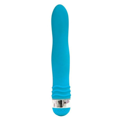 Голубой эргономичный вибратор Sexy Friend - 17,5 см., фото 