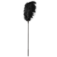 Стек с большим чёрным пером Large Feather Tickler - 65 см., фото 