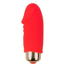 Красный вибромассажер Sweet Toys - 5,5 см., фото 