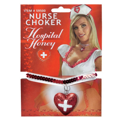 Кулон медсестры с блёстками, Цвет: красный, фото 
