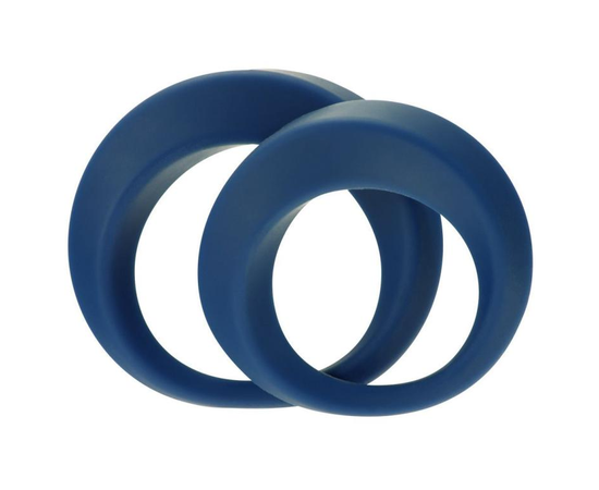 Набор из 2 синих эрекционных колец Perfect Twist Cock Ring Set, фото 