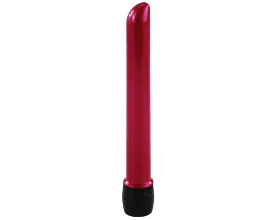 Красный классический тонкий вибратор - 14,5 см., фото 