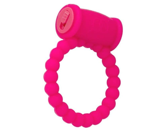 Розовое виброкольцо на пенис A-toys из силикона, фото 
