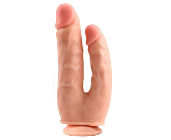 Телесный анально-вагинальный фаллоимитатор Bromeo # 01 - 25 см., фото 