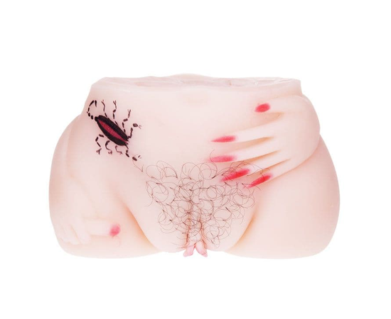 Реалистичная вагина и анус с вибрацией и татуировкой-скорпионом, фото 