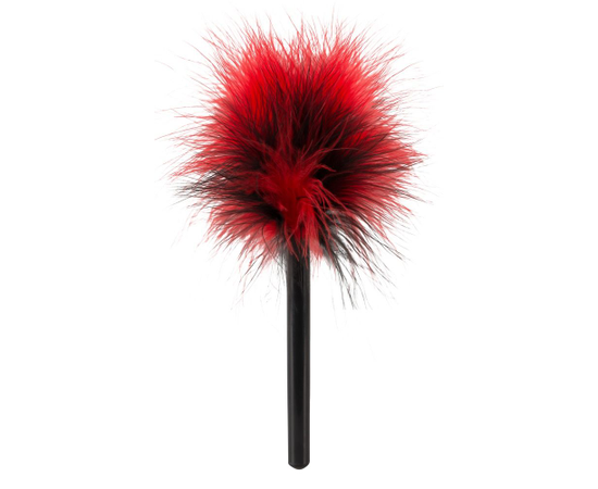 Красно-черная пуховка Mini Feather - 21 см., фото 