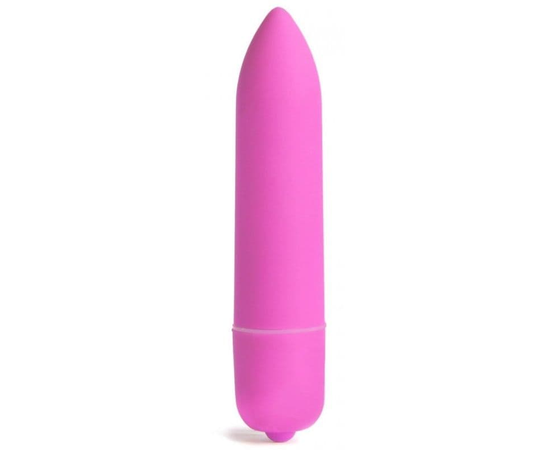 Розовая вибропуля X-Basic Long Bullet-10 speeds - 9 см., фото 