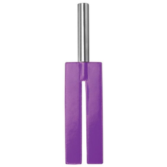 Чёрная П-образная шлёпалка Leather Slit Paddle - 35 см., Цвет: фиолетовый, фото 