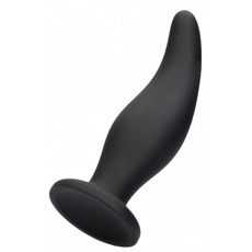 Черная анальная пробка Curve Butt Plug - 11,4 см., фото 
