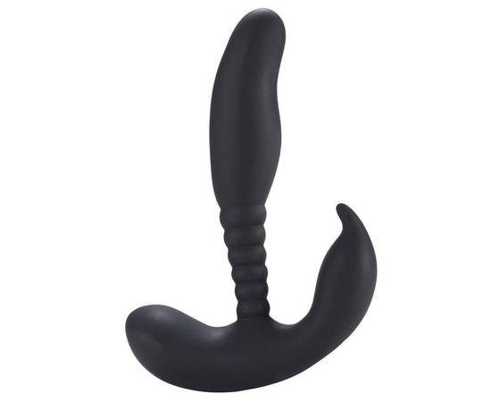 Черный стимулятор простаты Anal Pleasure Dual Vibrating Prostate Stimulator - 13,5 см., фото 