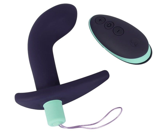 Темно-фиолетовый вибростимулятор простаты с пультом ДУ Remote Controlled Prostate Plug, фото 